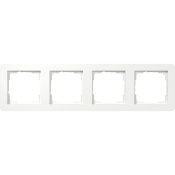 Gira E1 afdekraam 4-voudig - zuiver wit mat (0214151)