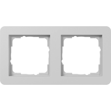 Gira E1 afdekraam 2-voudig - grijs mat (0212154)