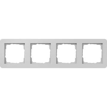 Gira E1 afdekraam 4-voudig - grijs mat (0214154)