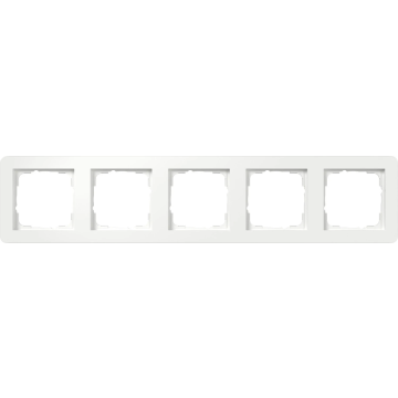Gira E1 afdekraam 5-voudig - zuiver wit glanzend (0215150)