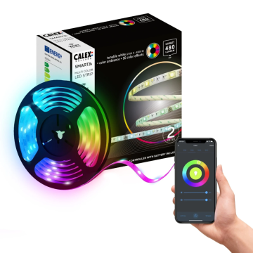 Calex Smart LED strip RGB en CCT 6.8W 480lm IP20 dimbaar - 2 meter (429244)
