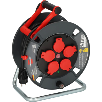 BRENNENSTUHL bouwkabelhaspel 5-voudig H07RN-F 3x1.5mm IP44 25 meter - zwart (9231250100)