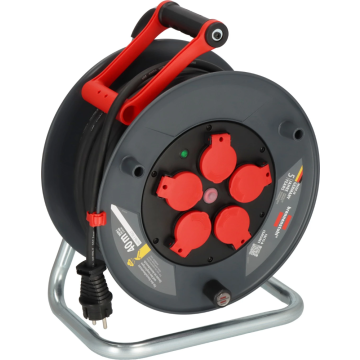 BRENNENSTUHL bouwkabelhaspel 5-voudig H07RN-F 3x2.5mm IP44 40 meter - zwart (9232400100)