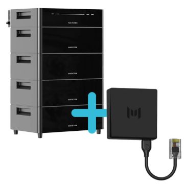 Venus D omvormer + 4x Venus D batterij 9,44kWh + P1 meter  (4 batterijen)