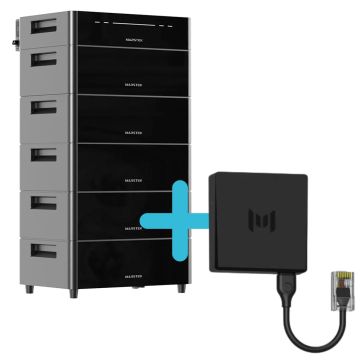 Venus D omvormer + 5x Venus D batterij 11,80kWh + P1 meter  (5 batterijen)