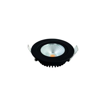 EMhub waterdichte inbouwspot rond zwart 5W 450lm 2700K zaagmaat Ø75mm incl DimDriver