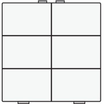 Niko bedieningstoets 6-voudig - Home Control wit (101-51006)