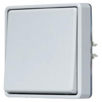 JUNG opbouw wipschakelaar 2-polig 10A zonder onderkast IP44 - WG600 grijs (602E)