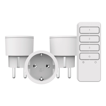 KLIKAANKLIKUIT draadloze stekkerset met 3 stekkers - APC3-2300RN wit (70357)