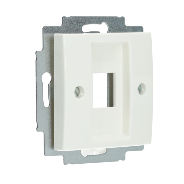 ABB Busch-Jaeger centraalplaat voor 1 Modular Jack - Busch-balance SI zuiver wit (2561-914)