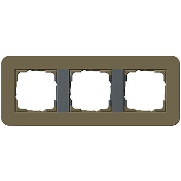 Gira E3 afdekraam 3-voudig umbra/antraciet