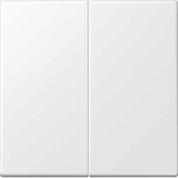 JUNG LS990 stuurafdekking standaard 2-voudig - sneeuwwit mat (LS 1702 WWM)