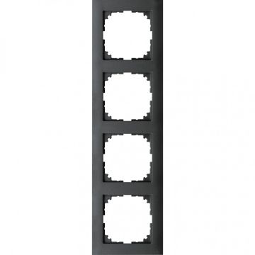 Merten M-Pure 4-voudig afdekraam - antraciet (MEG4040-3614)