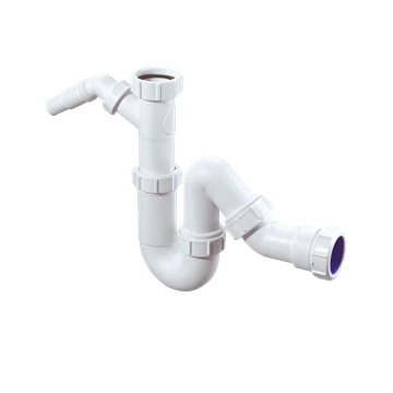 McAlpine universeel sifon PP model S en P met wasmachine aansluiting 1 1/2"x40mm - wit (0053570)