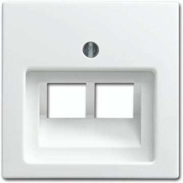 ABB Busch-Jaeger centraalplaat voor datadoos 2 x RJ45 - Busch-balance SI zuiver wit (1803-02-914)