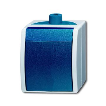 ABB Busch-Jaeger Ocean IP44 opbouw kruisschakelaar 10A 250V - grijs/blauwgroen (2601/7 W-53-503)