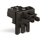 Wago 770-606 WAG VERDELER T 3-POL ZWART
