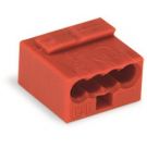 Wago micro lasklem 4-voudig 0,6-0,8mm² rood per 100 stuks (243-804)