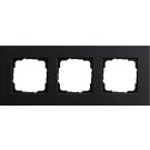 Gira Esprit afdekraam 3-voudig aluminium zwart
