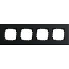 Gira Esprit afdekraam 4-voudig aluminium zwart