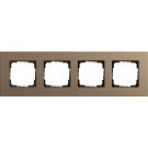 Gira Esprit afdekraam 4-voudig linoleum-multiplex lichtbruin