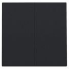 Niko afwerking voor dubbele elektronische schakelaar of drukknop - Pure Steel Black (161-31004)