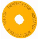 Eaton indicatieplaatje noodstop - geel (216467)