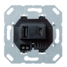 Gira basiselement USB 2-voudig type A + C - zwart (236900)