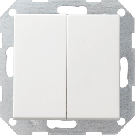 Gira drukvlakschakelaar wissel/wisselschakelaar bedieningswip - systeem 55 zuiver wit glanzend (012803)