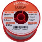 Stannol draadsoldeer tin/lood 60/40 massief diameter 0,7mm rol 250gr (810604)