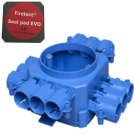 ABB HAF centraaldoos voor gebruik in holle plafonds, 12 x 16/19/20 buisinvoer (CHP60) + 1 Firetect seal pad