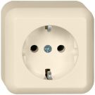 Schneider Electric Contura opbouw enkelvoudige wandcontactdoos met randaarde 16A 250V - crème wit (385000)