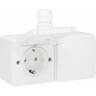 Niko New Hydro - Wandcontactdoos Alpinwit IP55 (701-37848)