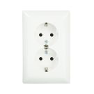 JUNG stopcontact 2-voudig met randaarde 16A 250V - AS5015 alpin wit (AS5015WW)