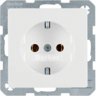 Hager Berker Q.1/Q.3/Q.7 wandcontactdoos inbouw met randaarde en steekklem 1-voudig - polarwit (47436089)