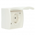 ABB Busch-Jaeger wandcontactdoos met randaarde - Ocean alpin wit (20 EBW-54)
