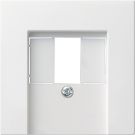 Gira centraalplaat USB/luidsprekercontactdoos - Systeem 55 zuiver wit mat (027627)