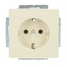 ABB Busch-Jaeger stopcontact met randaarde - Future Linear ivoorwit (20 EUCR-82-503)