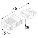 Hager G4703 TEH INGANGSCONNECTOR 3-POLIG
