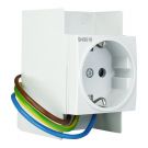 Hager wandcontactdoos set met randaarde din-rail (VKS09SW)