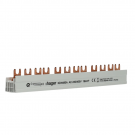 Hager Kamrail vork 4-polig 16 mm² 12 modulen 80A (KDN480A)