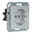 JUNG A500 stopcontact met randaarde 1-voudig aluminium