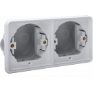 Niko New Hydro - 2-voudig Inbouwdoos Grijs 700-75000