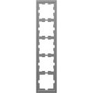Merten by Schneider Electric D Life afdekraam 5-voudig - RVS look (MTN4050-6536)