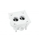 ABL Connectivity vloercontactdoos 2-voudig - wit (1632-602)