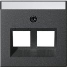 Gira afdekplaat 30° + TK v. draagring antraciet (MJ 2-v System 55)