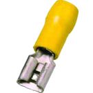 Intercable Q-serie DIN geïsoleerde vlaksteekhuls 0,1-0,5 mm² 2,8x0,5 messing - geel per 100 stuks (ICIQ0525FH)