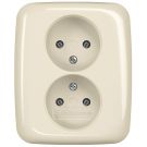 ABB Busch-Jaeger wandcontactdoos inbouw 2-voudig - SI crème (202 UJR-212)