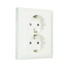 ABB Busch-Jaeger stopcontact 2-voudig met randaarde en kinderbeveiliging - Busch-balance SI zuiver wit (202 EUJB-914)