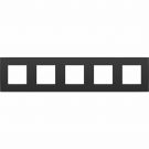 Niko vijfvoudige afdekplaat 71mm centerafstand - Intense Matt Black (130-76005)